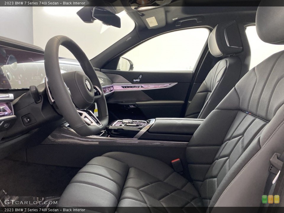 Black Interior Front Seat for the 2023 BMW 7 Series 740i Sedan #145273745