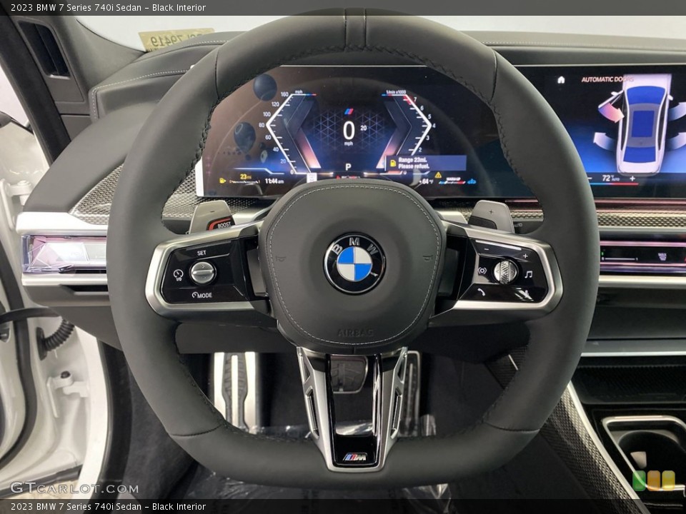 Black Interior Steering Wheel for the 2023 BMW 7 Series 740i Sedan #145273772