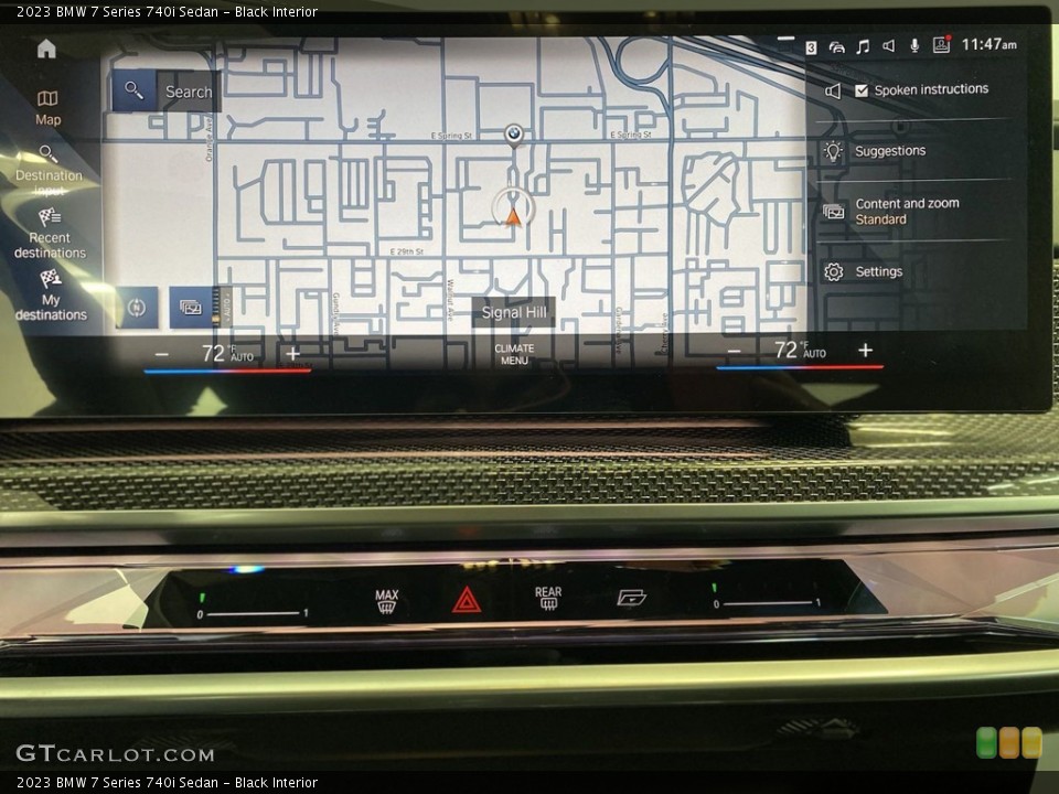 Black Interior Navigation for the 2023 BMW 7 Series 740i Sedan #145273910