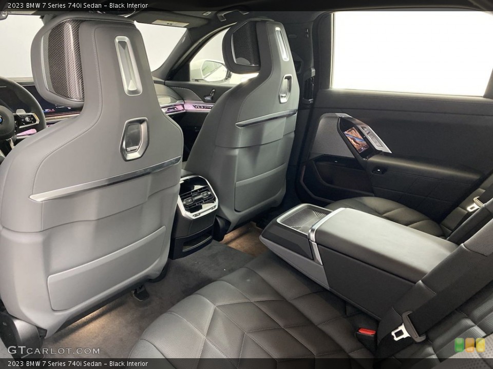 Black Interior Rear Seat for the 2023 BMW 7 Series 740i Sedan #145274081