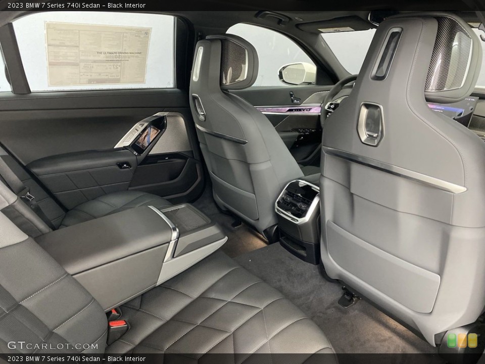 Black Interior Rear Seat for the 2023 BMW 7 Series 740i Sedan #145274123