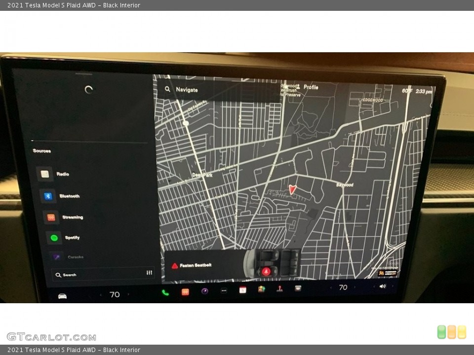 Black Interior Navigation for the 2021 Tesla Model S Plaid AWD #145275188