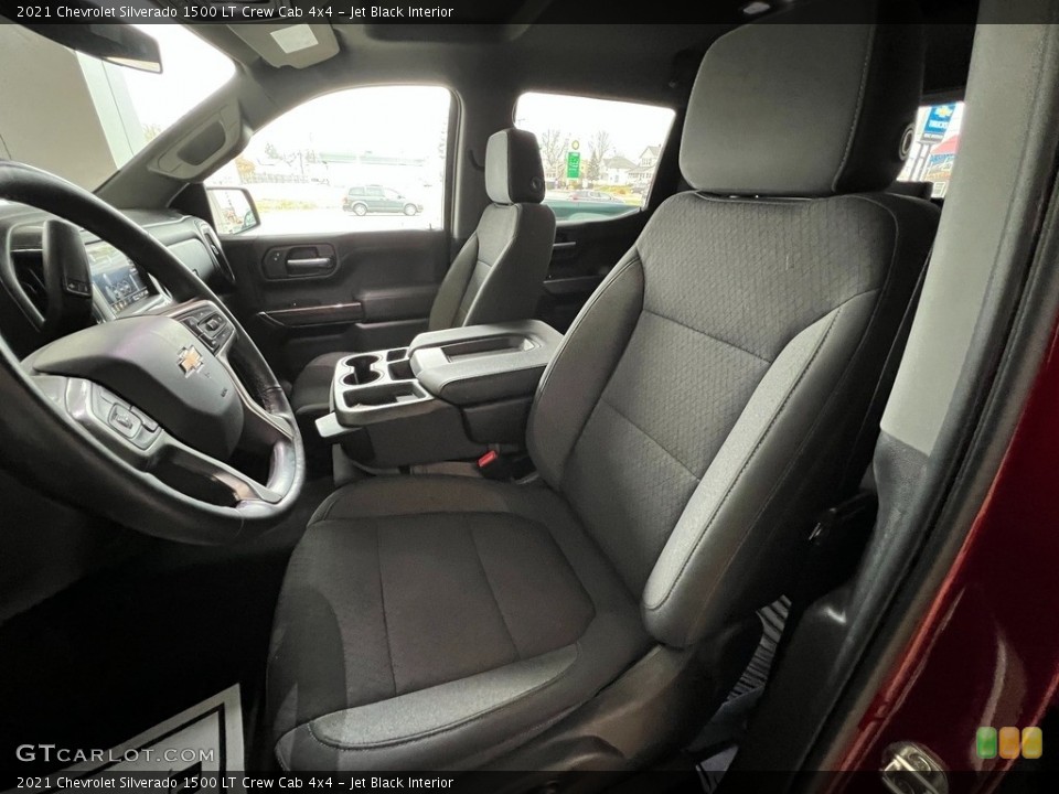 Jet Black Interior Front Seat for the 2021 Chevrolet Silverado 1500 LT Crew Cab 4x4 #145276277