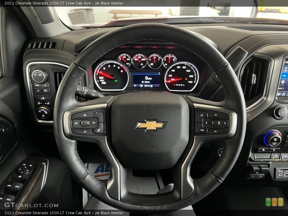 Jet Black Interior Steering Wheel for the 2021 Chevrolet Silverado 1500 LT Crew Cab 4x4 #145276376