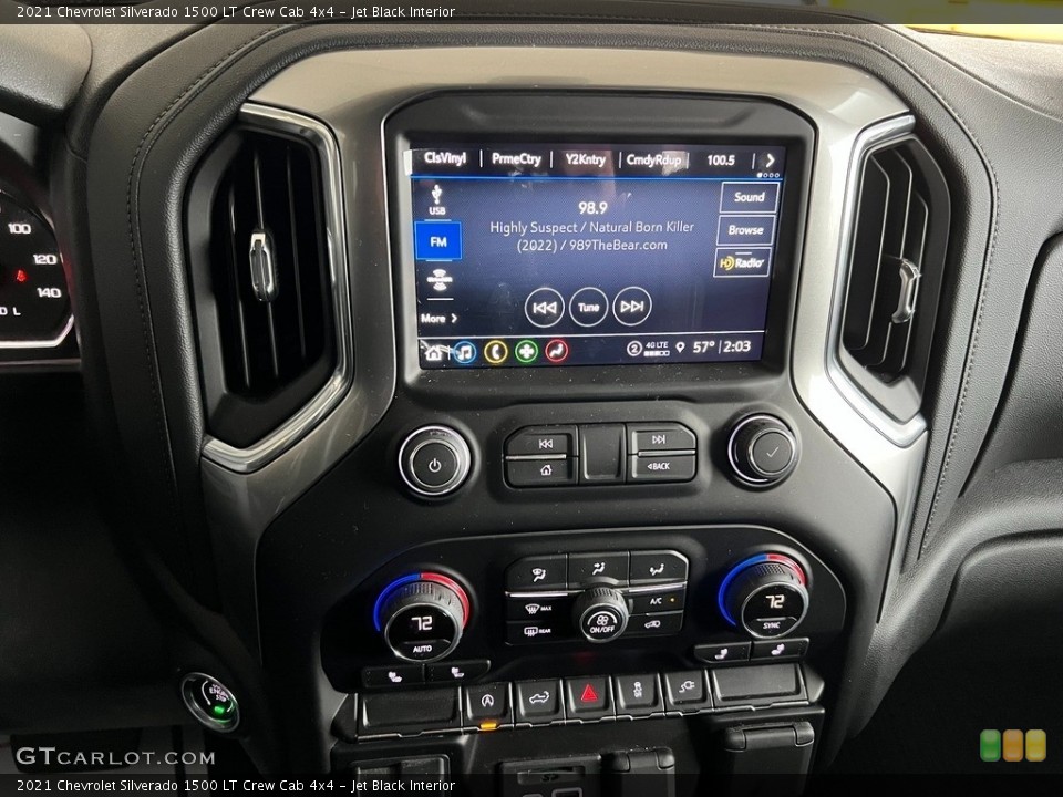 Jet Black Interior Controls for the 2021 Chevrolet Silverado 1500 LT Crew Cab 4x4 #145276436