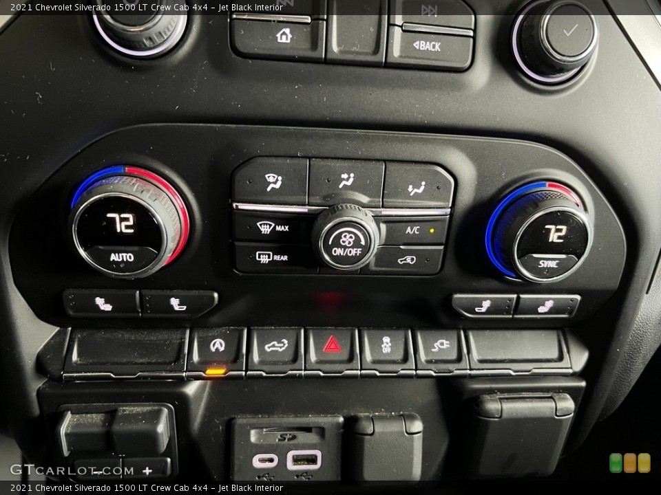 Jet Black Interior Controls for the 2021 Chevrolet Silverado 1500 LT Crew Cab 4x4 #145276496