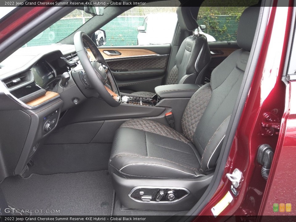 Global Black Interior Front Seat for the 2022 Jeep Grand Cherokee Summit Reserve 4XE Hybrid #145277849