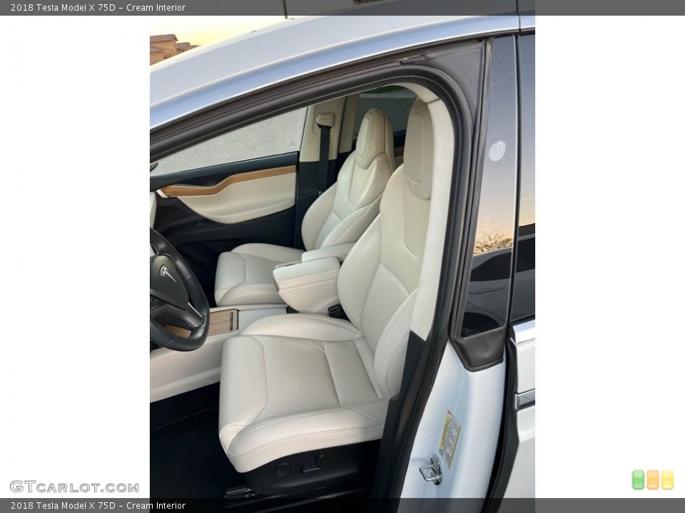 Cream Interior Front Seat for the 2018 Tesla Model X 75D #145279490