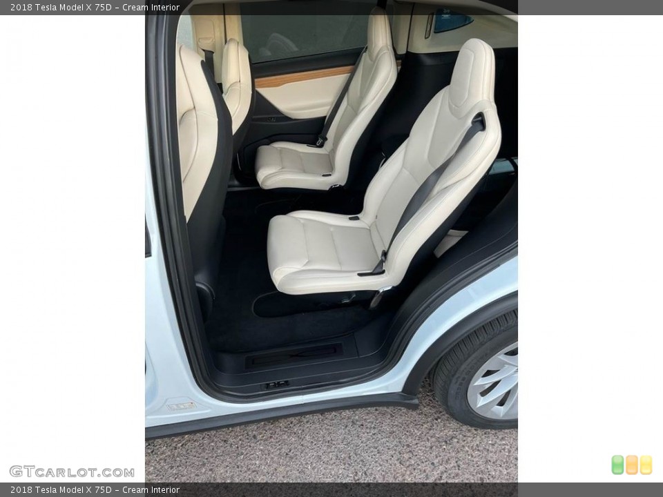 Cream Interior Rear Seat for the 2018 Tesla Model X 75D #145279523