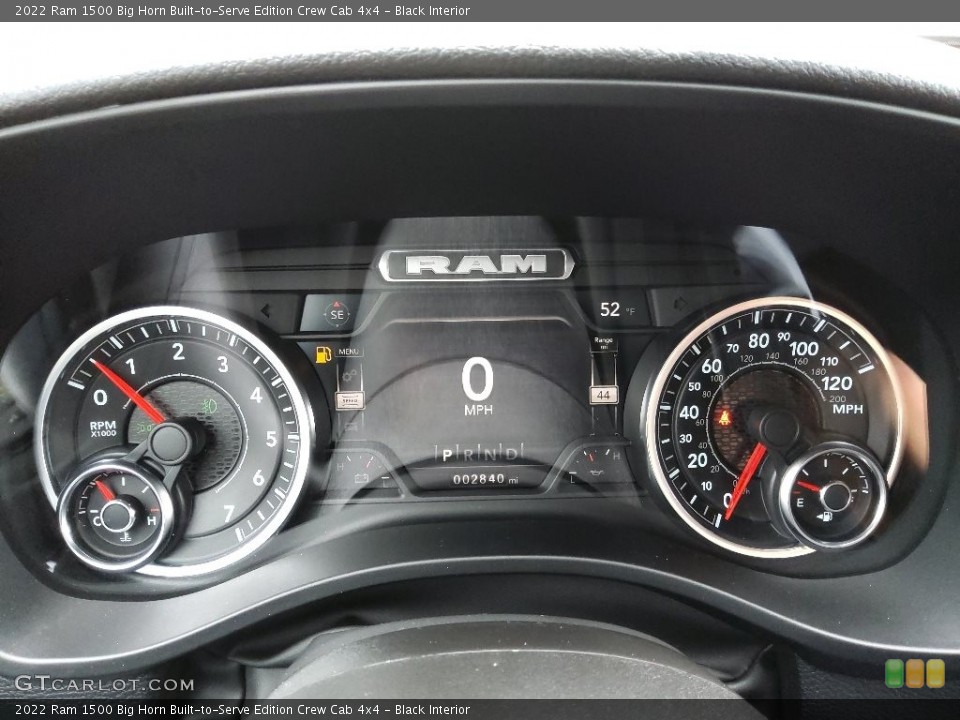 Black Interior Gauges for the 2022 Ram 1500 Big Horn Built-to-Serve Edition Crew Cab 4x4 #145280045