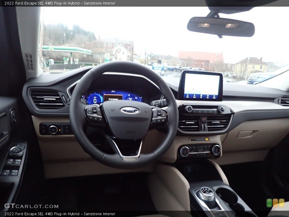Sandstone Interior Dashboard for the 2022 Ford Escape SEL 4WD Plug-In Hybrid #145280525