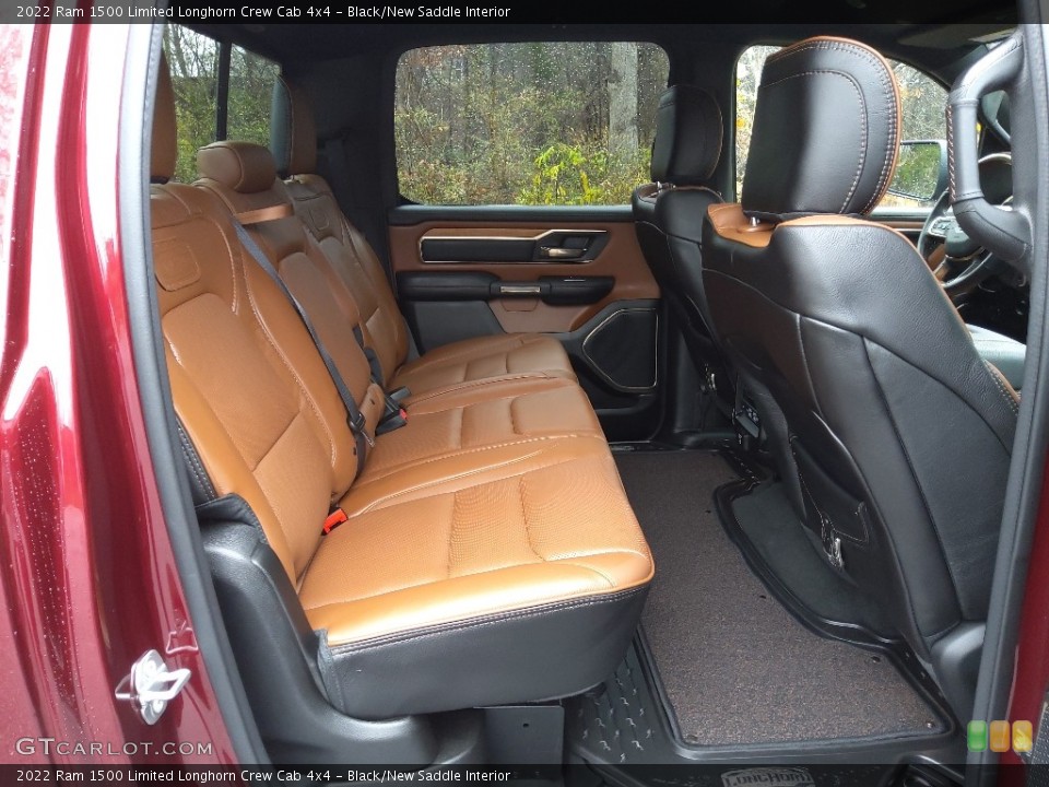 Black/New Saddle Interior Rear Seat for the 2022 Ram 1500 Limited Longhorn Crew Cab 4x4 #145280828