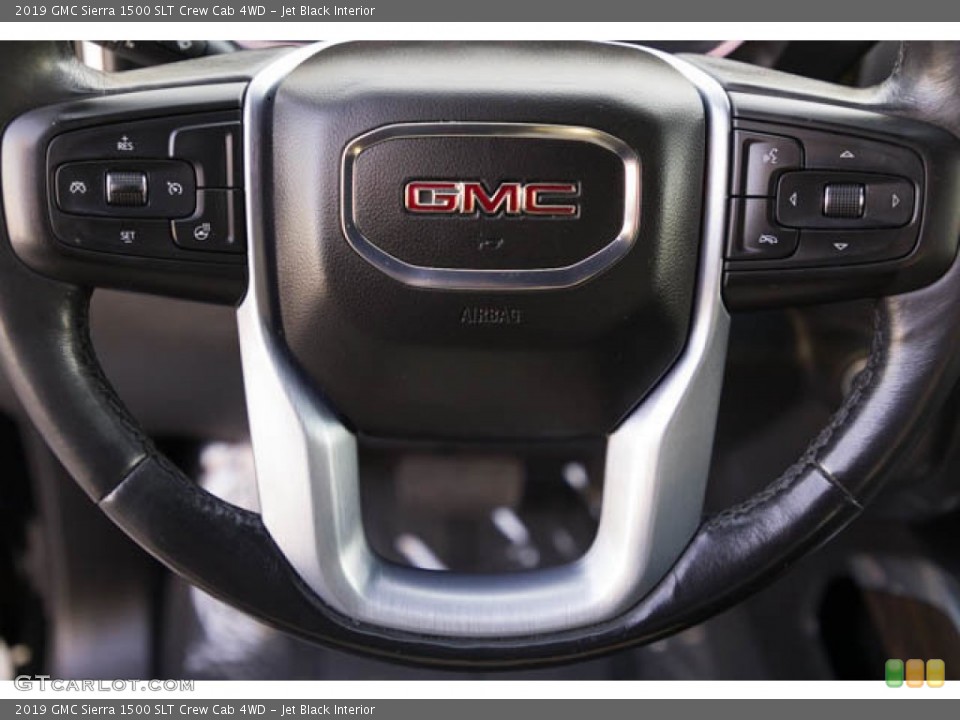 Jet Black Interior Steering Wheel for the 2019 GMC Sierra 1500 SLT Crew Cab 4WD #145282686
