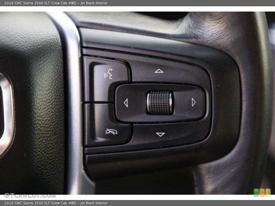Jet Black Interior Steering Wheel for the 2019 GMC Sierra 1500 SLT Crew Cab 4WD #145282728