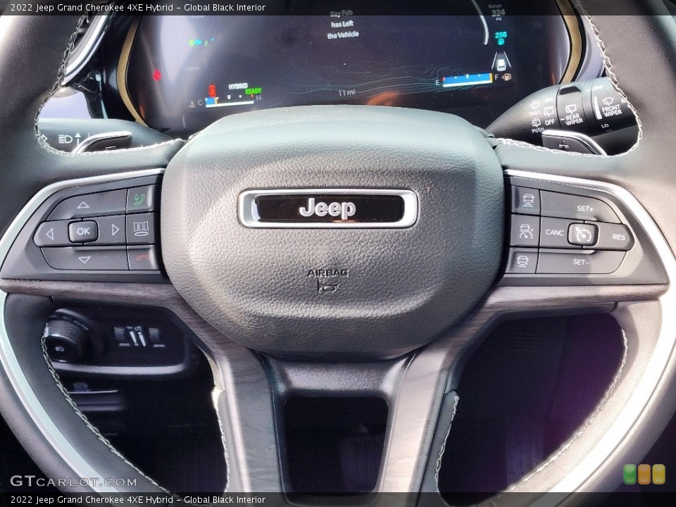 Global Black Interior Steering Wheel for the 2022 Jeep Grand Cherokee 4XE Hybrid #145282821
