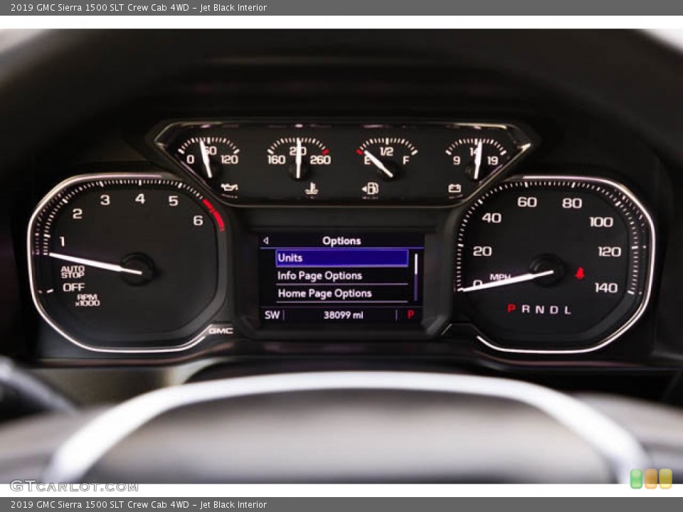 Jet Black Interior Gauges for the 2019 GMC Sierra 1500 SLT Crew Cab 4WD #145283034