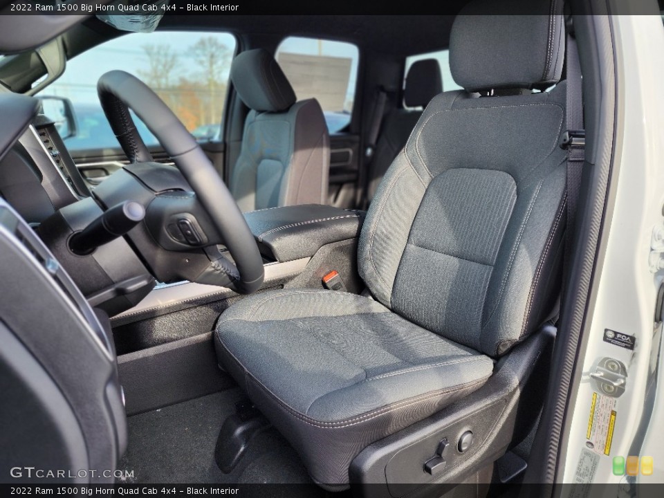 Black Interior Front Seat for the 2022 Ram 1500 Big Horn Quad Cab 4x4 #145283271
