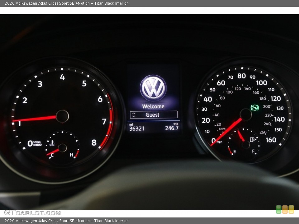 Titan Black Interior Gauges for the 2020 Volkswagen Atlas Cross Sport SE 4Motion #145284273