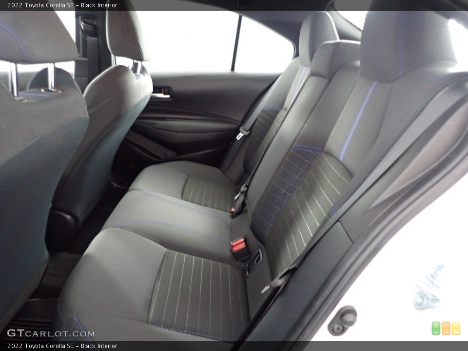 Black Interior Rear Seat for the 2022 Toyota Corolla SE #145284554