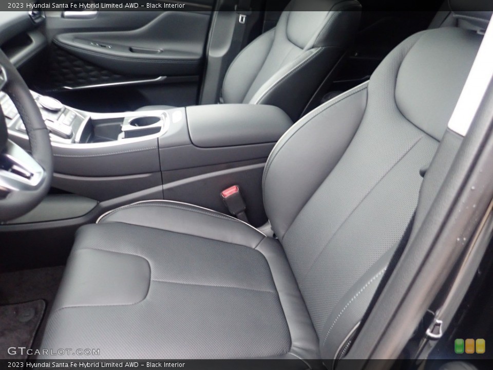 Black Interior Front Seat for the 2023 Hyundai Santa Fe Hybrid Limited AWD #145286754