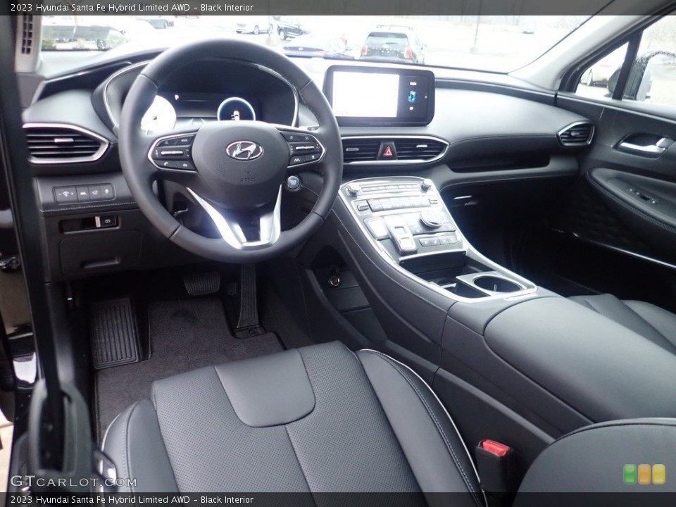 Black Interior Photo for the 2023 Hyundai Santa Fe Hybrid Limited AWD #145286781