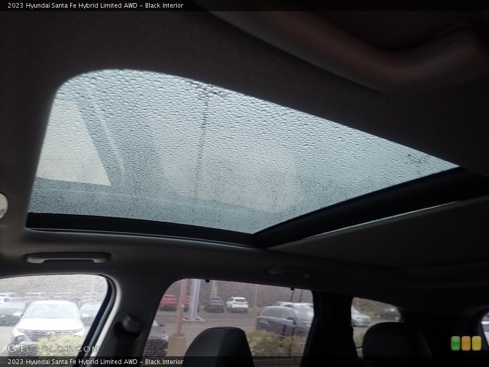 Black Interior Sunroof for the 2023 Hyundai Santa Fe Hybrid Limited AWD #145286804
