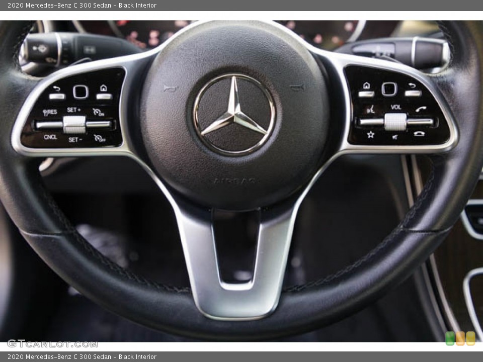 Black Interior Steering Wheel for the 2020 Mercedes-Benz C 300 Sedan #145287030