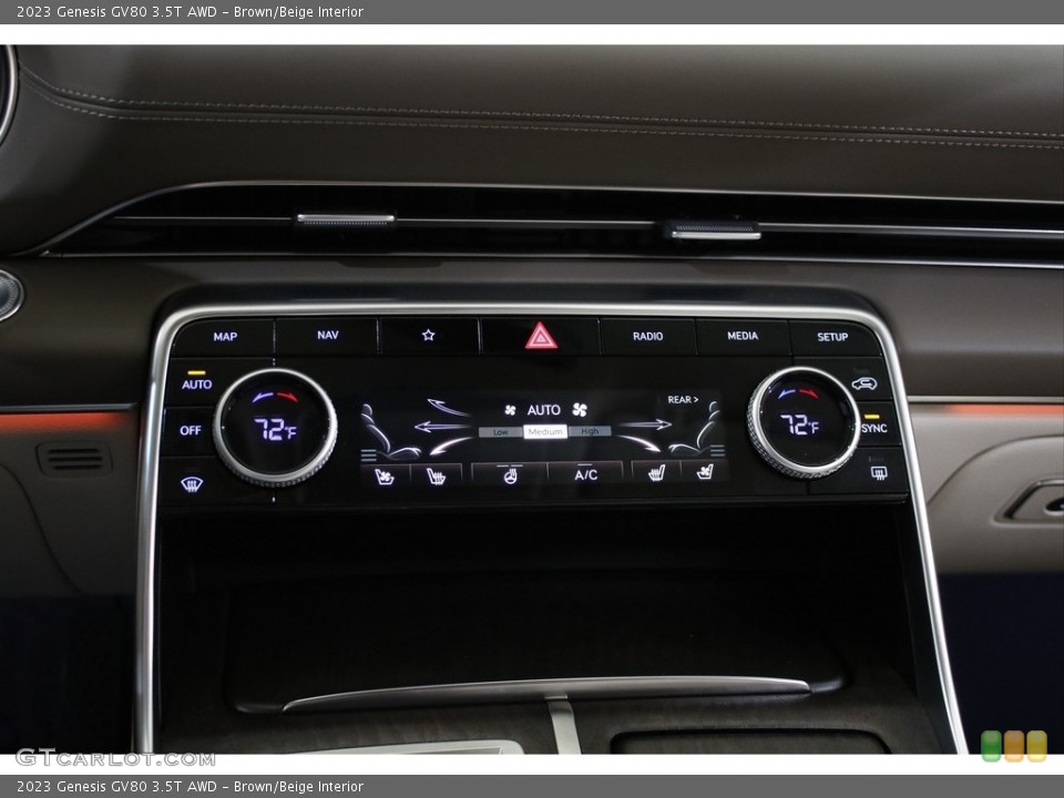 Brown/Beige Interior Controls for the 2023 Genesis GV80 3.5T AWD #145288579
