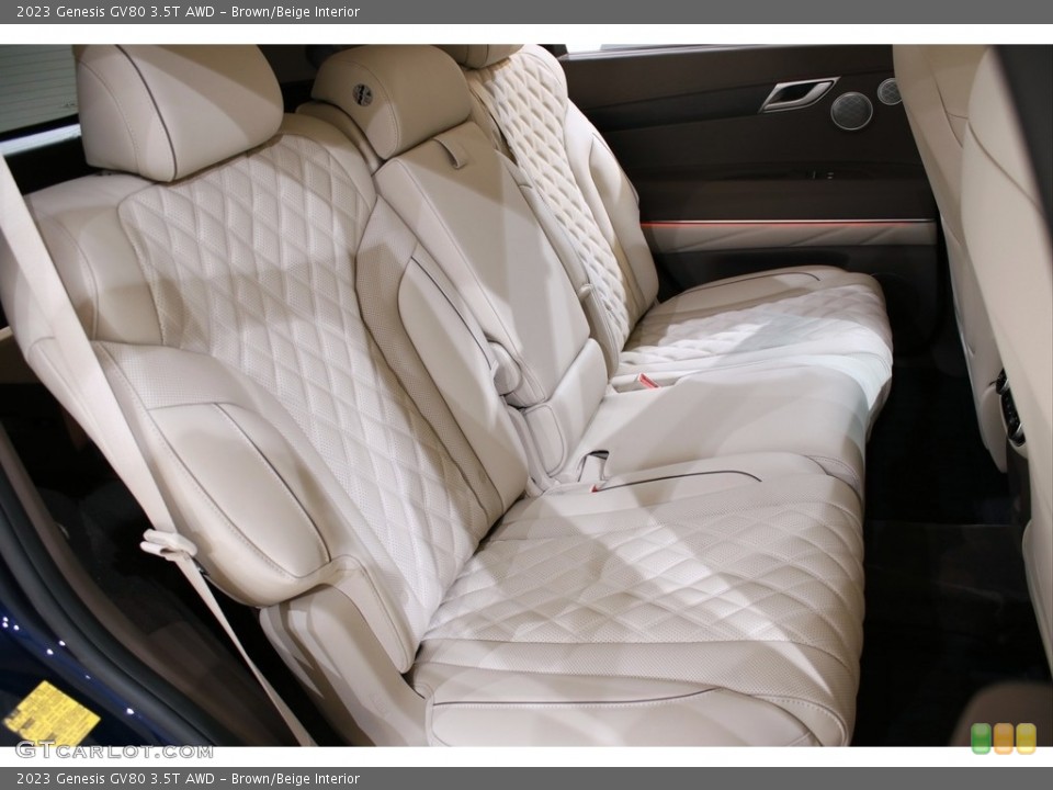 Brown/Beige Interior Rear Seat for the 2023 Genesis GV80 3.5T AWD #145288722
