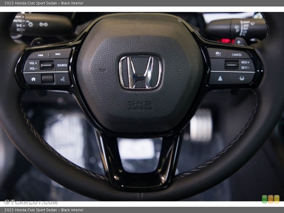 Black Interior Steering Wheel for the 2023 Honda Civic Sport Sedan #145289988