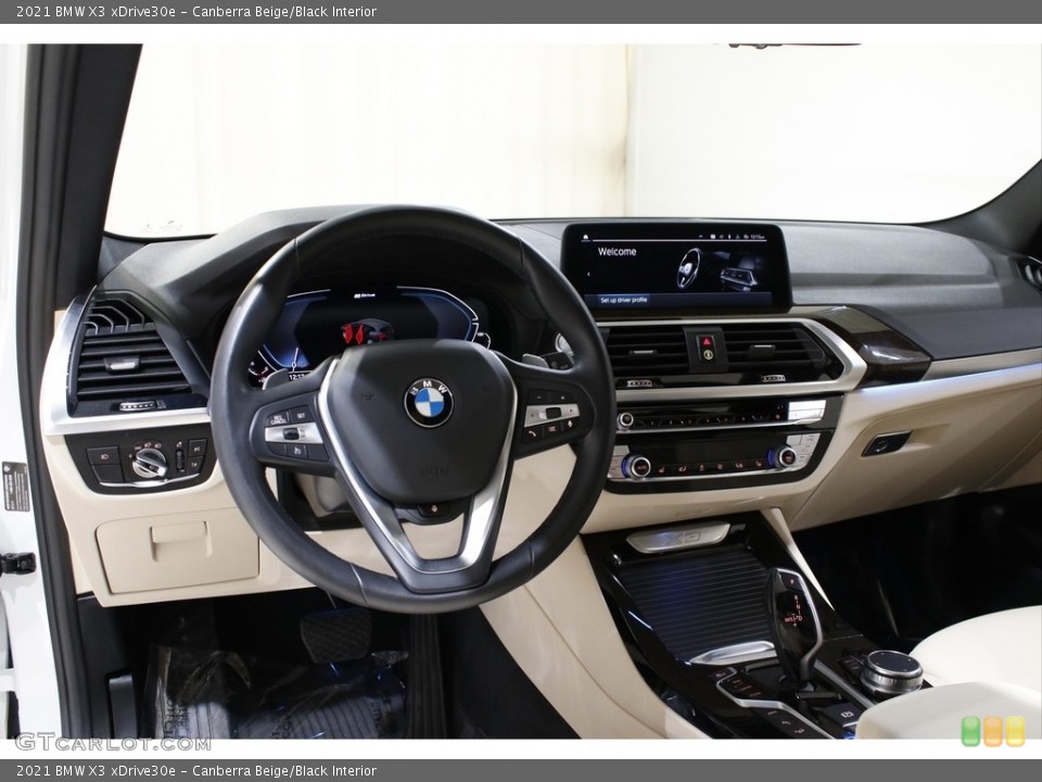 Canberra Beige/Black Interior Dashboard for the 2021 BMW X3 xDrive30e #145291249