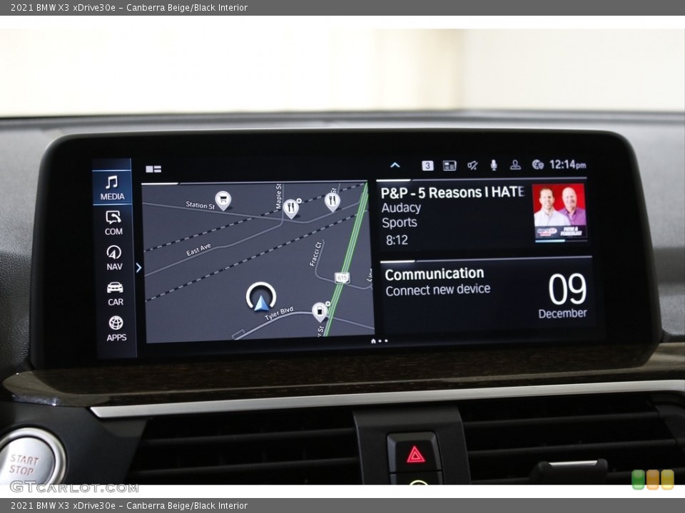 Canberra Beige/Black Interior Navigation for the 2021 BMW X3 xDrive30e #145291273