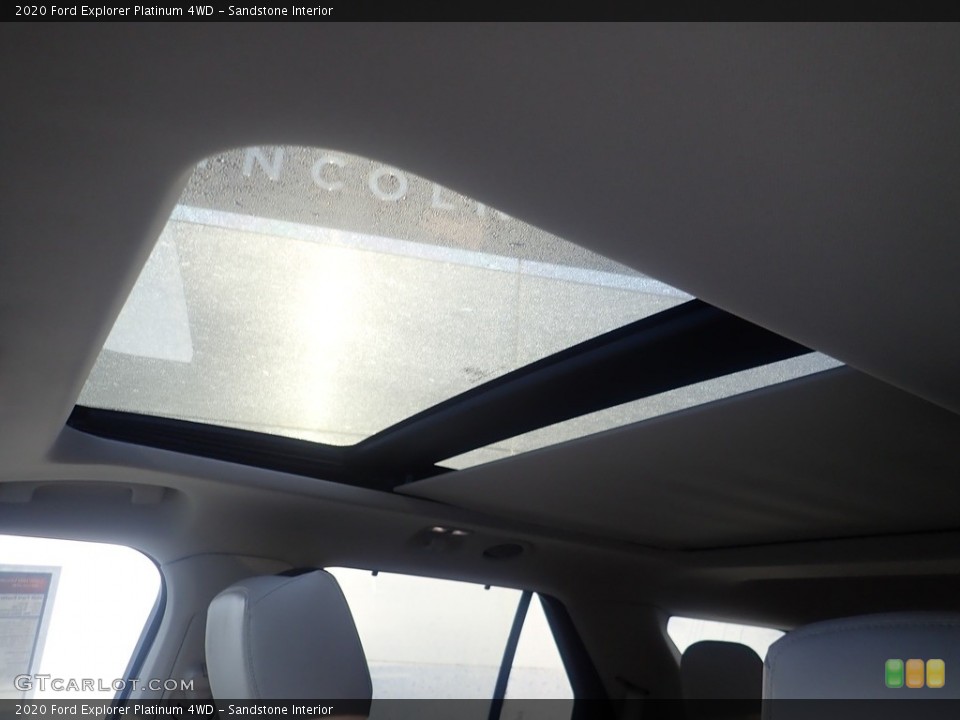 Sandstone Interior Sunroof for the 2020 Ford Explorer Platinum 4WD #145291717