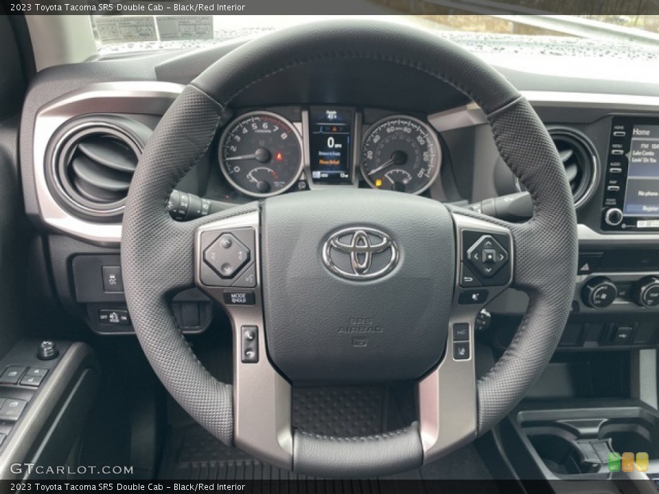 Black/Red Interior Steering Wheel for the 2023 Toyota Tacoma SR5 Double Cab #145294541
