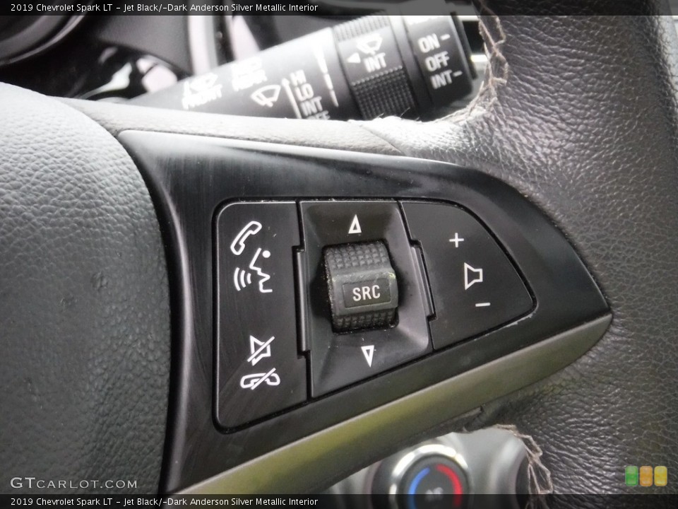 Jet Black/­Dark Anderson Silver Metallic Interior Steering Wheel for the 2019 Chevrolet Spark LT #145299708