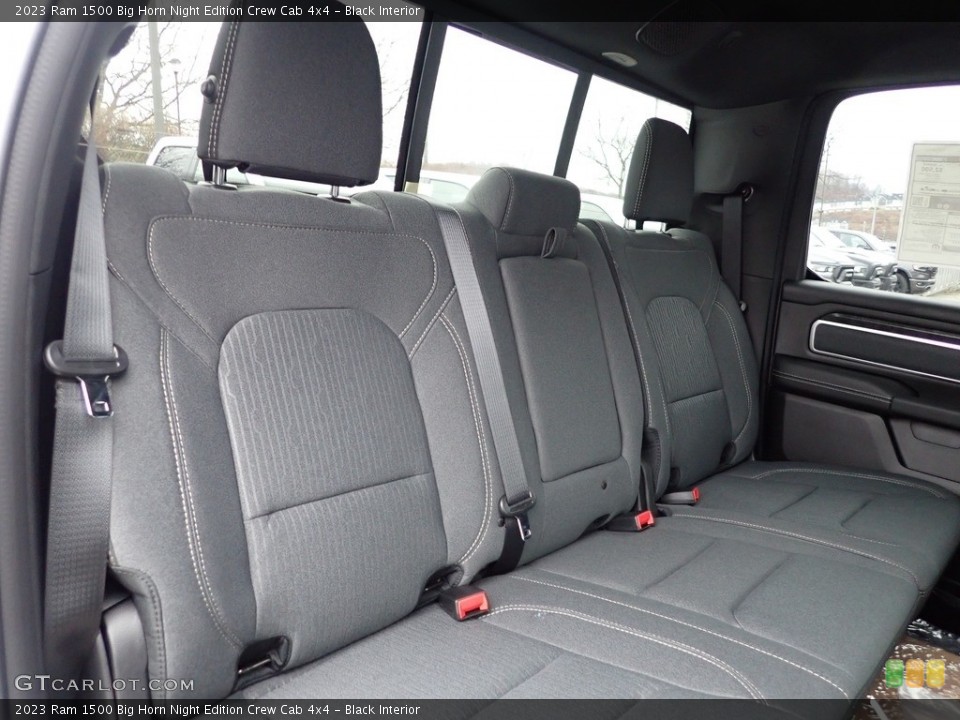 Black Interior Rear Seat for the 2023 Ram 1500 Big Horn Night Edition Crew Cab 4x4 #145303875