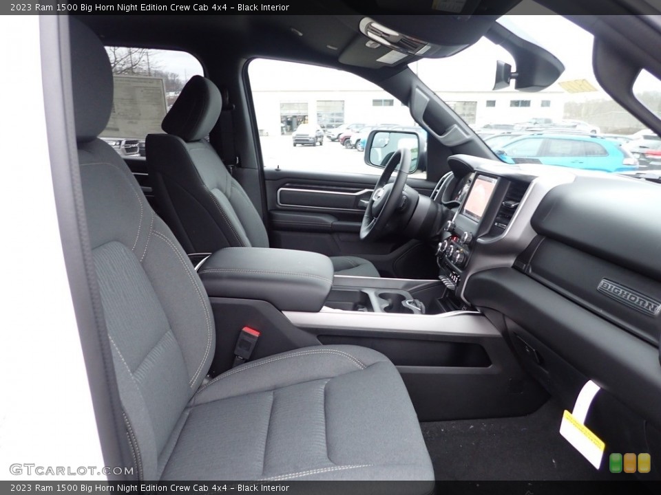Black Interior Front Seat for the 2023 Ram 1500 Big Horn Night Edition Crew Cab 4x4 #145303884