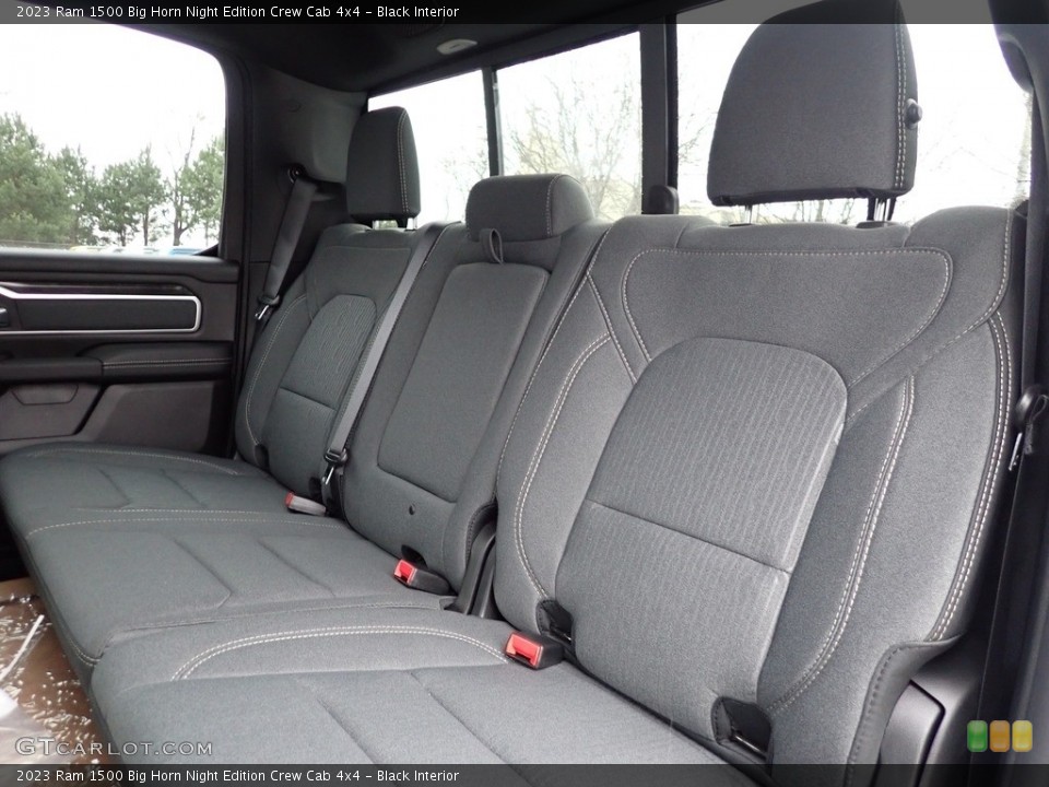 Black Interior Rear Seat for the 2023 Ram 1500 Big Horn Night Edition Crew Cab 4x4 #145303902