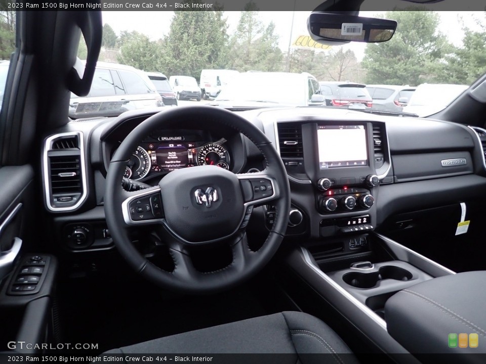 Black Interior Photo for the 2023 Ram 1500 Big Horn Night Edition Crew Cab 4x4 #145303917