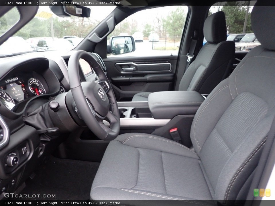 Black Interior Front Seat for the 2023 Ram 1500 Big Horn Night Edition Crew Cab 4x4 #145303932