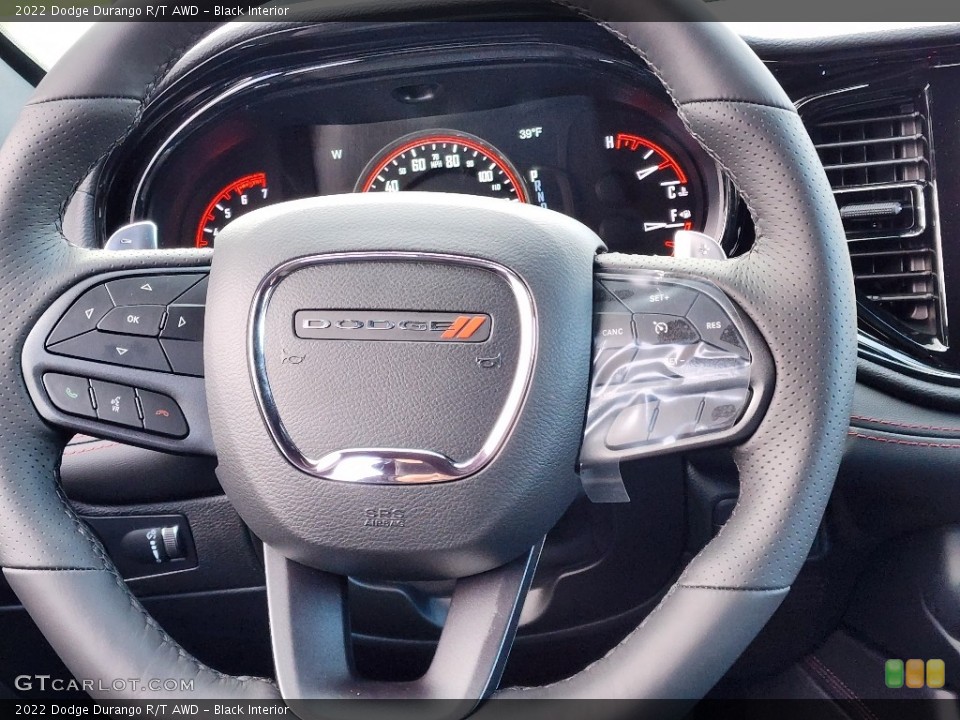Black Interior Steering Wheel for the 2022 Dodge Durango R/T AWD #145304459