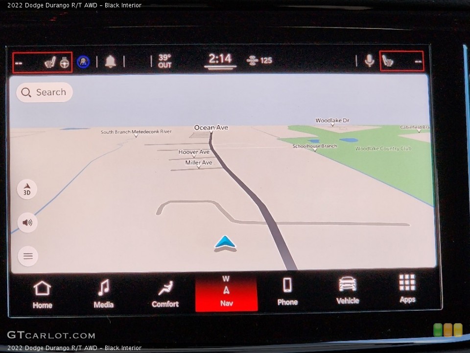 Black Interior Navigation for the 2022 Dodge Durango R/T AWD #145304508