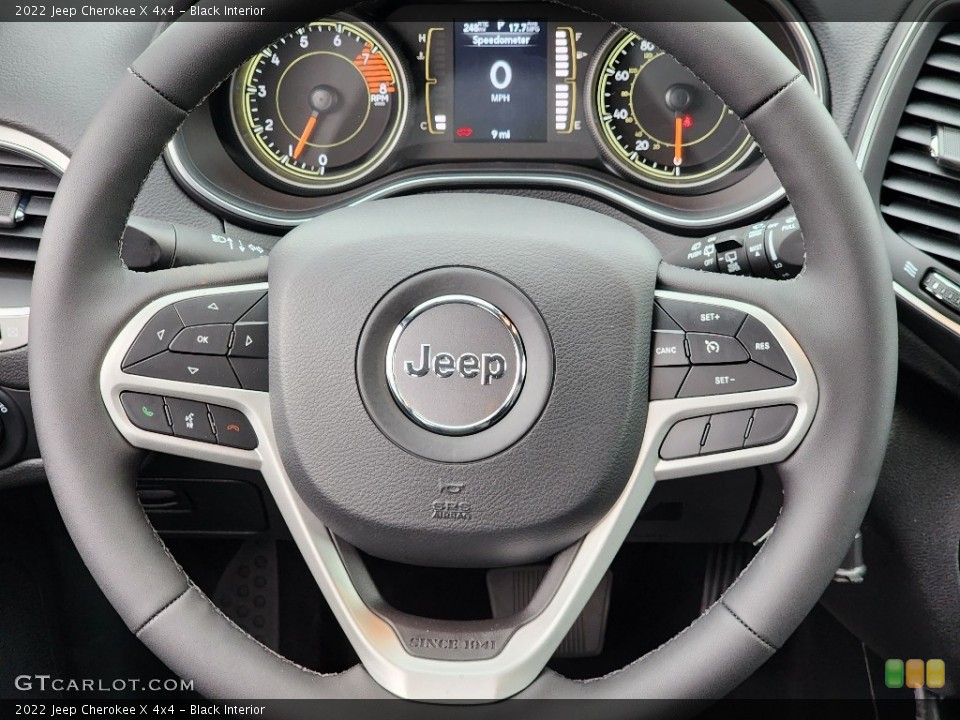 Black Interior Steering Wheel for the 2022 Jeep Cherokee X 4x4 #145304667