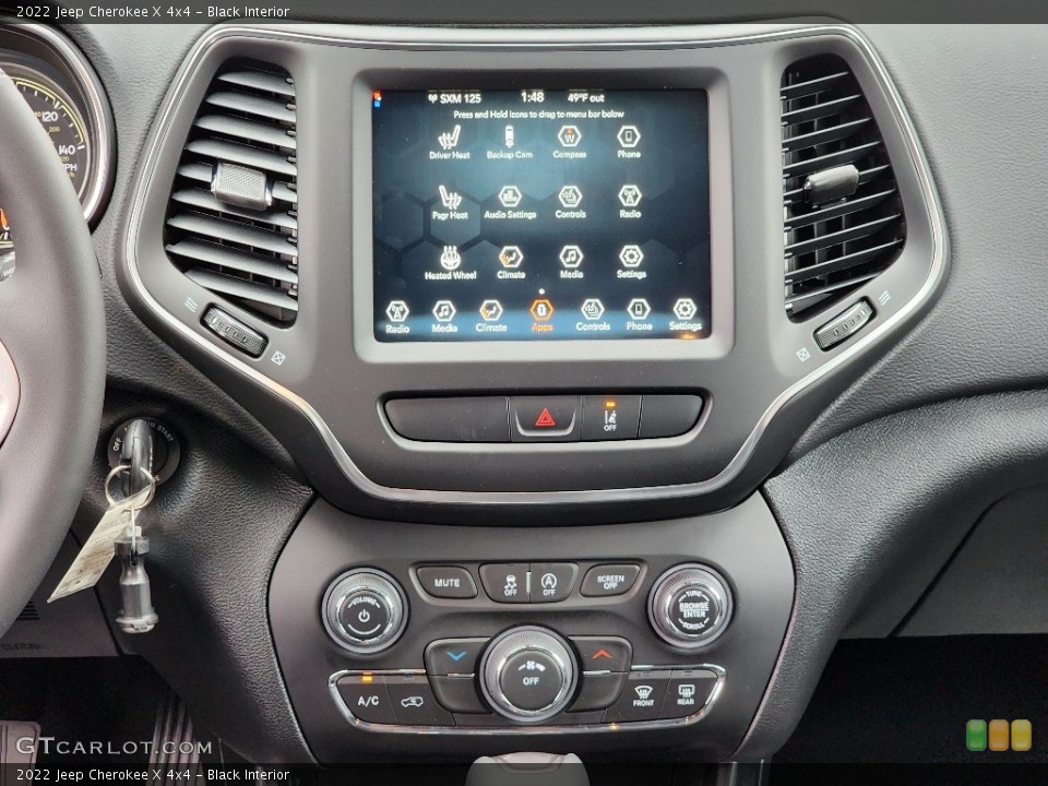 Black Interior Controls for the 2022 Jeep Cherokee X 4x4 #145304721