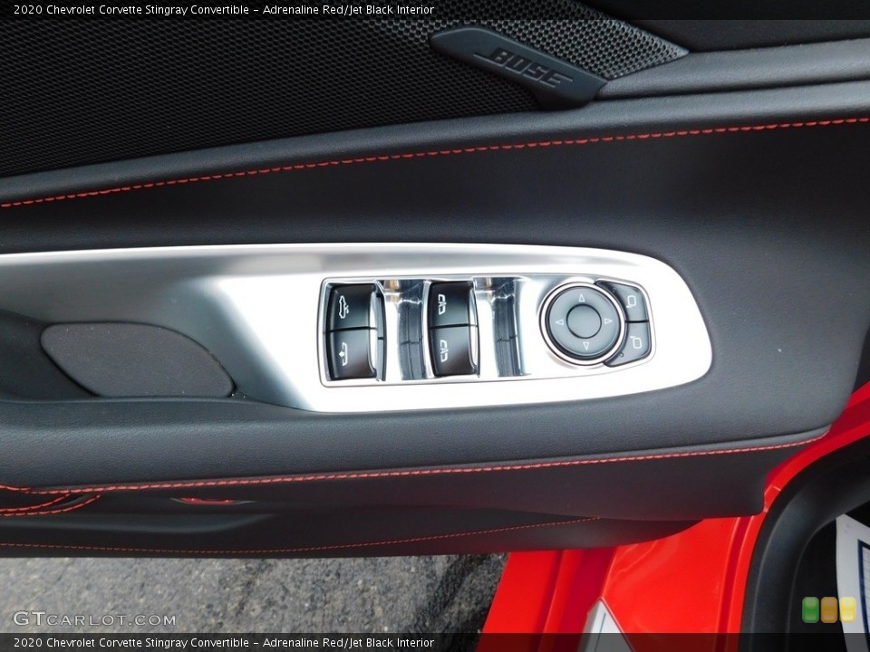 Adrenaline Red/Jet Black Interior Controls for the 2020 Chevrolet Corvette Stingray Convertible #145305069