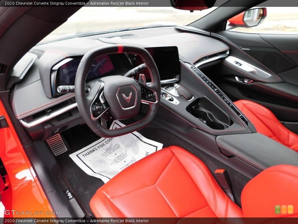 Adrenaline Red/Jet Black Interior Photo for the 2020 Chevrolet Corvette Stingray Convertible #145305096