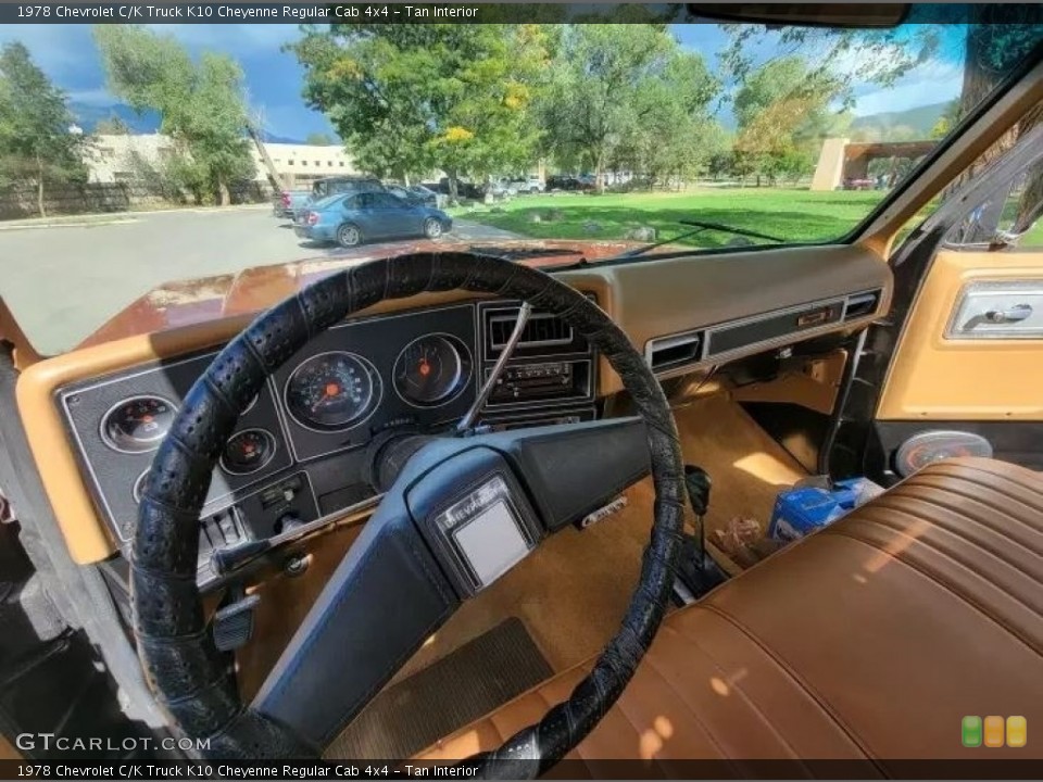 Tan Interior Dashboard for the 1978 Chevrolet C/K Truck K10 Cheyenne Regular Cab 4x4 #145305882