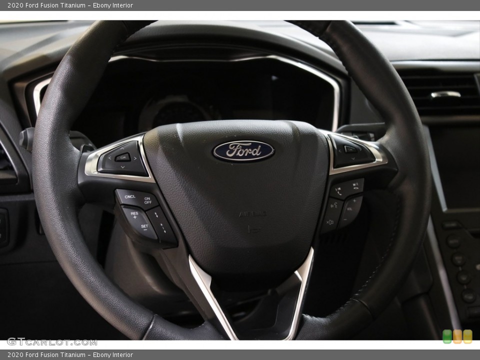 Ebony Interior Steering Wheel for the 2020 Ford Fusion Titanium #145305897