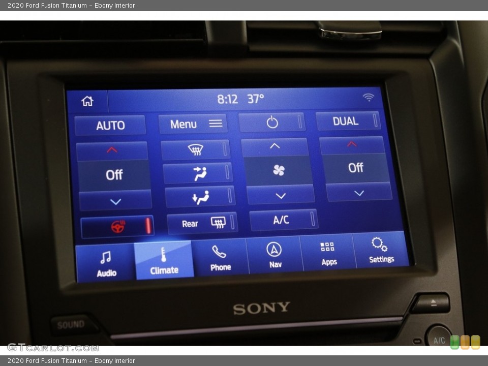 Ebony Interior Controls for the 2020 Ford Fusion Titanium #145305924