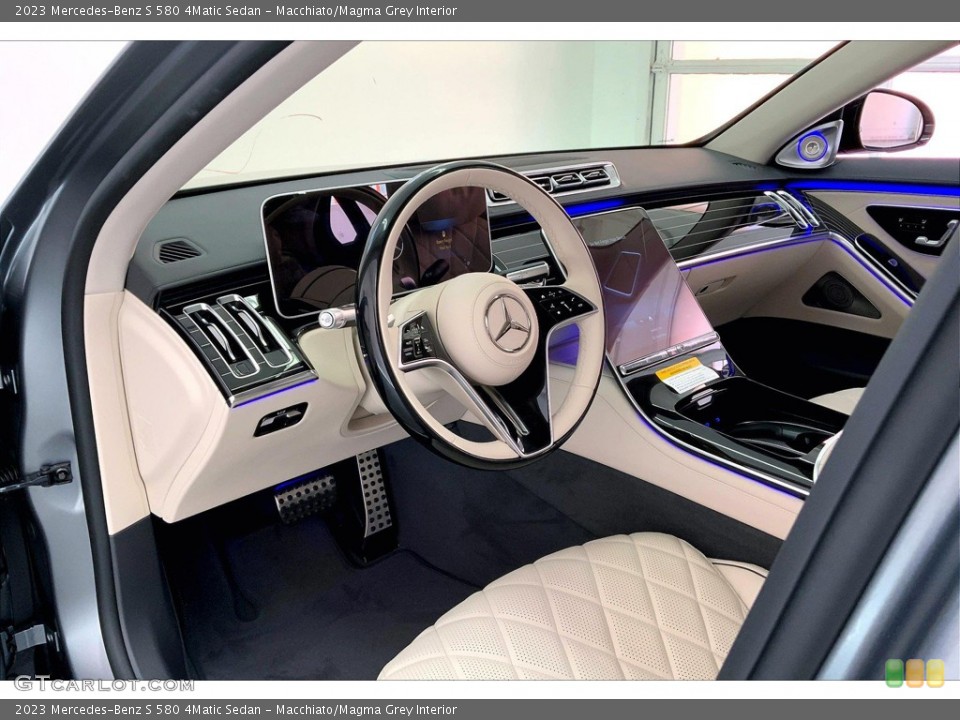 Macchiato/Magma Grey Interior Front Seat for the 2023 Mercedes-Benz S 580 4Matic Sedan #145307390
